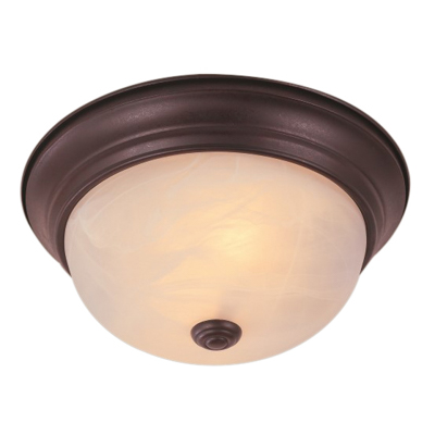 Trans Globe Lighting 13617 ROB 2 Light Flush-mount in Rubbed Oil Bronze 